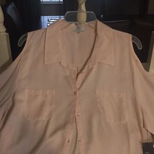 XL Buff Pink. Peek a Boo shoulders. NWT